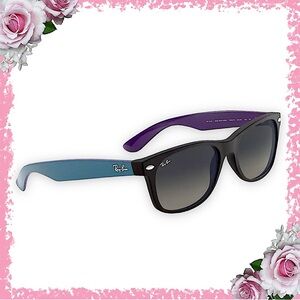 EUC Ray-Ban RB2132 Gradient New Wayfarer Sunglasses.  Teal Blue and Violet.